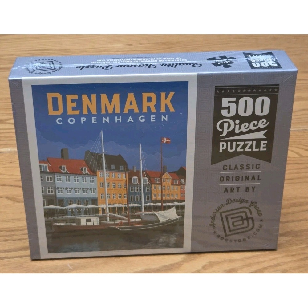 Copenhagen Denmark 500 Piece Puzzle MyPuzzle Anderson Design USA New Sealed